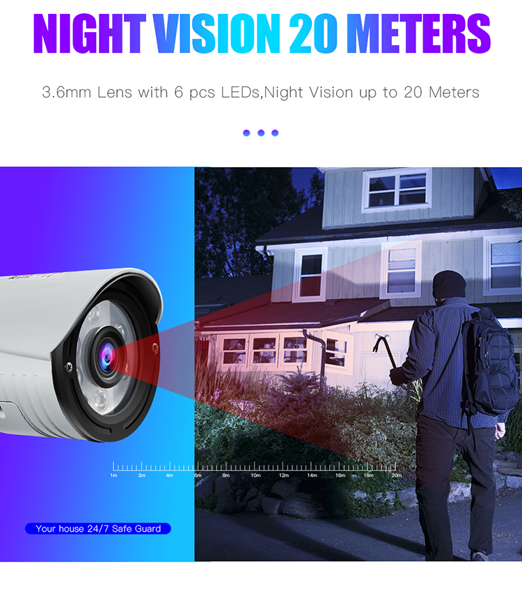 1080P 3x zoom 20m night vision network camera